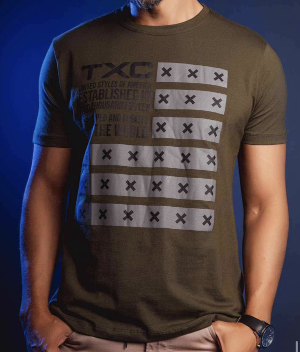 CAMISETA CUSTOM REGULAR MC ESTAMPADA 191626 - 0041-VERDE MILITAR