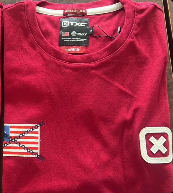 CAMISETA EXTRA MC BORDADO 191903 BORDO