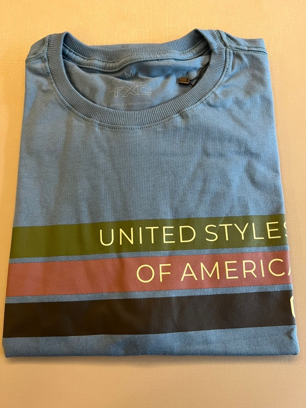 CAMISETA CUSTOM MC ESTAMPADA 191901 - 0103-AZUL INDIGO