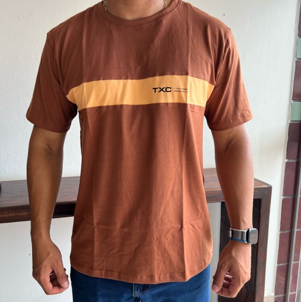 CAMISETA CUSTOM MC ESTAMPADA 191940 - 0036-MARROM