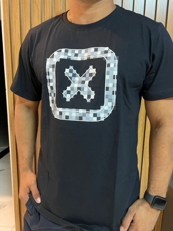 CAMISETA CUSTOM REGULAR ESTAMPADA 192075 - 0002-PRETO - Imagem 2