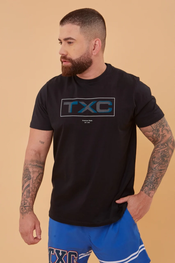 CAMISETA CUSTOM REGULAR ESTAMPADO 192070 - 0002-PRETO - Imagem 2
