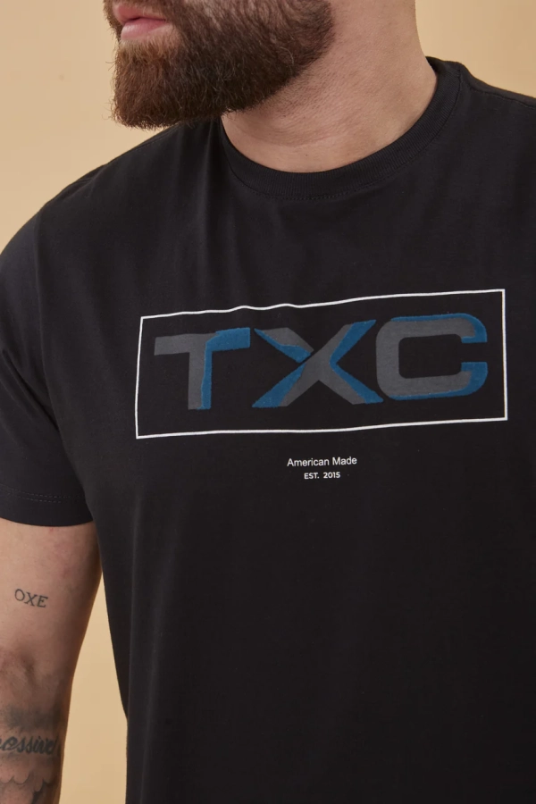 CAMISETA CUSTOM REGULAR ESTAMPADO 192070 - 0002-PRETO