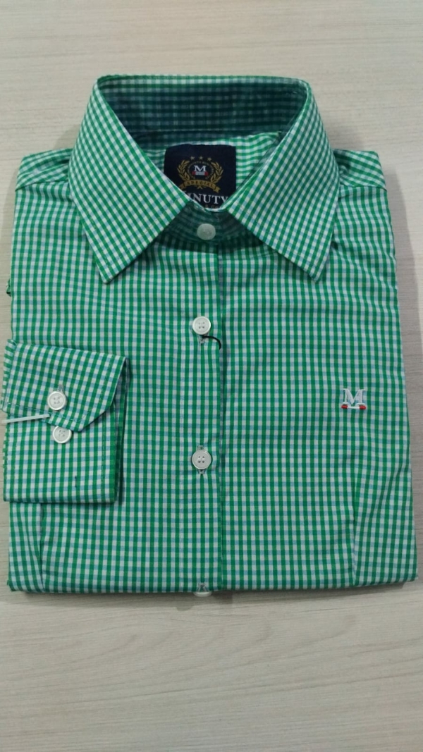 REF: 2610 CAMISA FEM. ML XADREZ VERDE