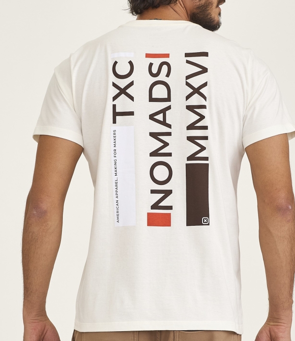 CAMISETA REGULAR MEIA MALHA PENTEADA ESTAMPADA 192323 - 0047-OFF WHITE - Imagem 2