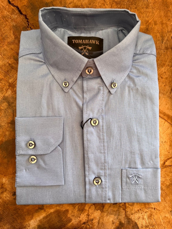 CAMISA TMK MASC MANGA LONGA REF 3101 AZUL CLARO