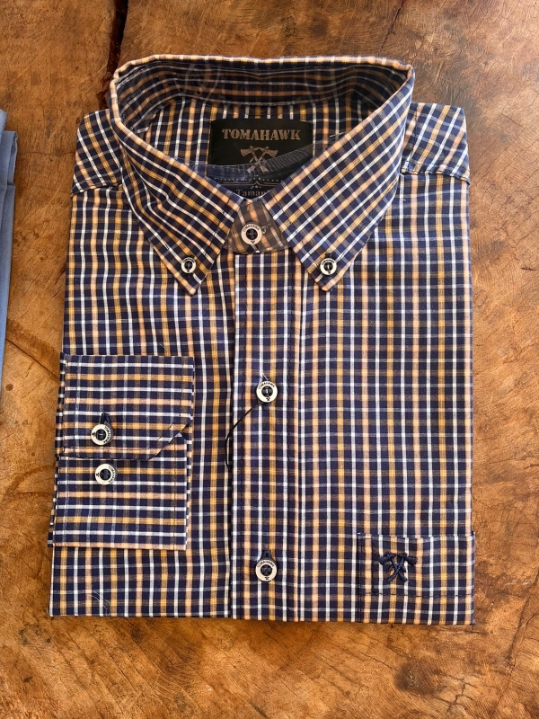CAMISA TMK MASC MANGA LONGA REF 3101 XADREZ AMARELO