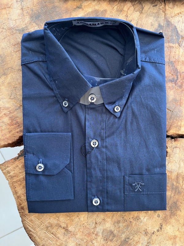 CAMISA TMK MASC MANGA LONGA REF 3101 AZUL ESCURO