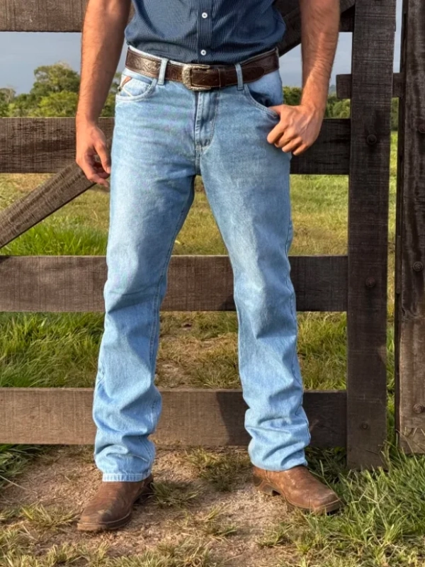 CALÇA JEANS MASCULINA AMÉRICA - LAVAGEM CLARA CA2085C - Imagem 2