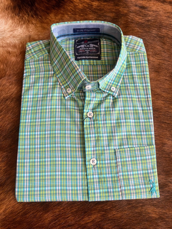 CAMISA M/C MANGA CURTA VERDE AUSTIN WESTERN 78