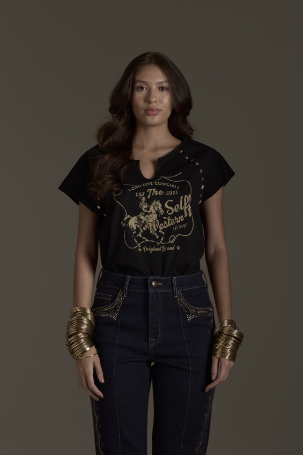 TS106 - T-SHIRT FEMININA RAGLAN LONG LIVE COWGIRLS - Imagem 2