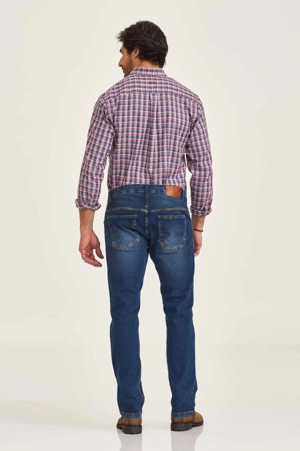 CAMISA REGULAR OXFORDINE BORDADA 29257L - 0065-XADREZ - Imagem 3