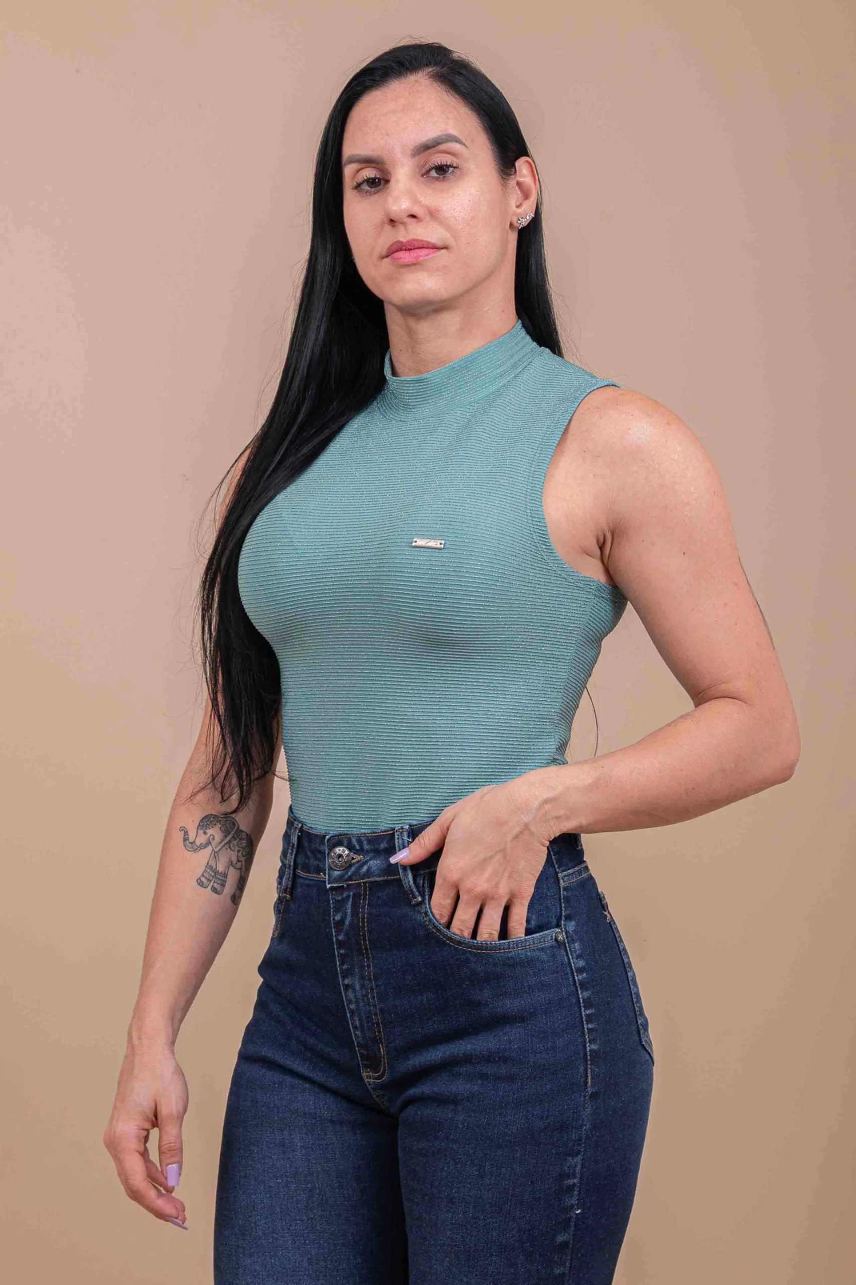 BODY CUSTOM SLIM APLICADO 50902 - 0002-VERDE - Imagem 2