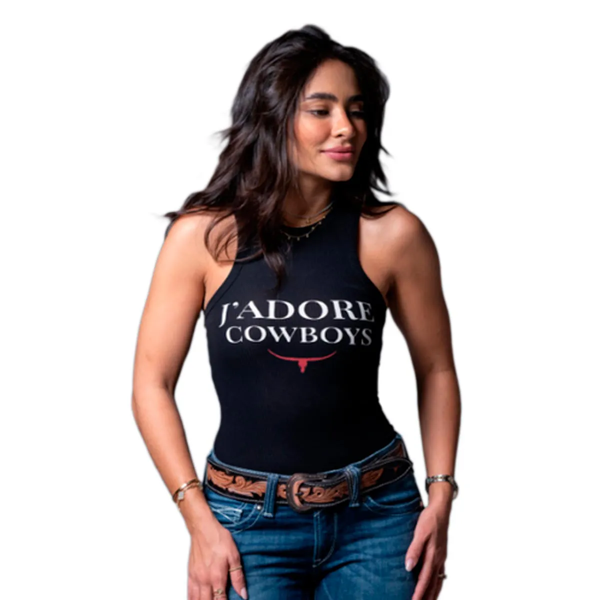 REG135 REGATA DALLAS PRETO J ADORE COWBOYS BEGE