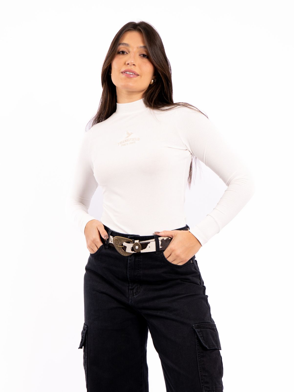 BLUSA GOLA ALTA ML TKF 01607