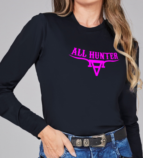 Camiseta Feminina Manga Longa UV Original - Preto