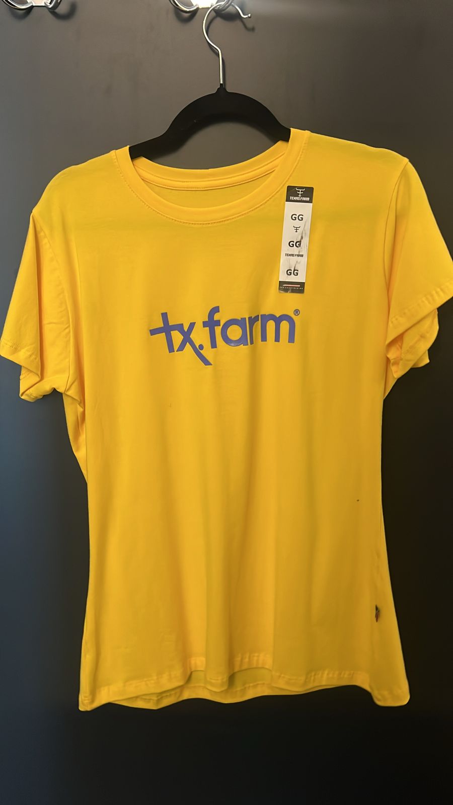 CAMISETA FEMININA TEXAS FARM - CF129 - AMARELO CLARO