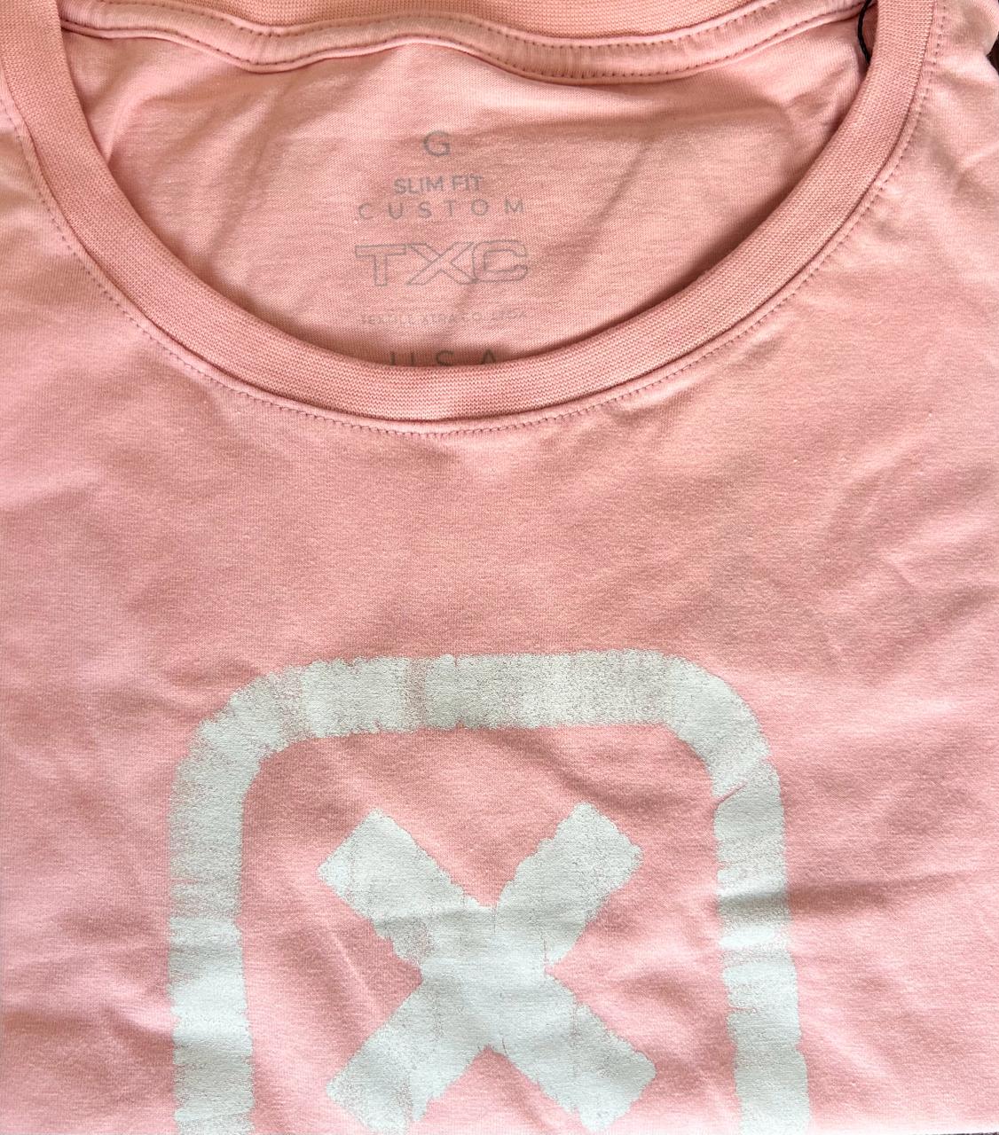 CAMISETA CUSTOM MC ESTAMPADA 50799 - 0108-ROSA CLARO