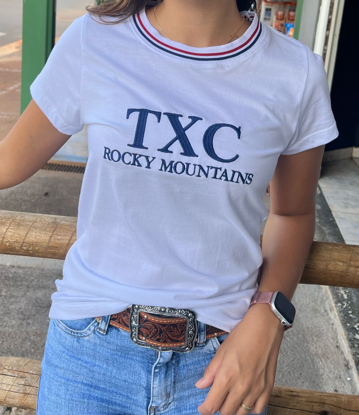 CAMISETA CUSTOM MC BORDADA 50806 - 0001-BRANCO