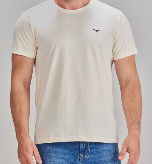 Camiseta Masculina Manga Curta Basic Color - Branco 2789