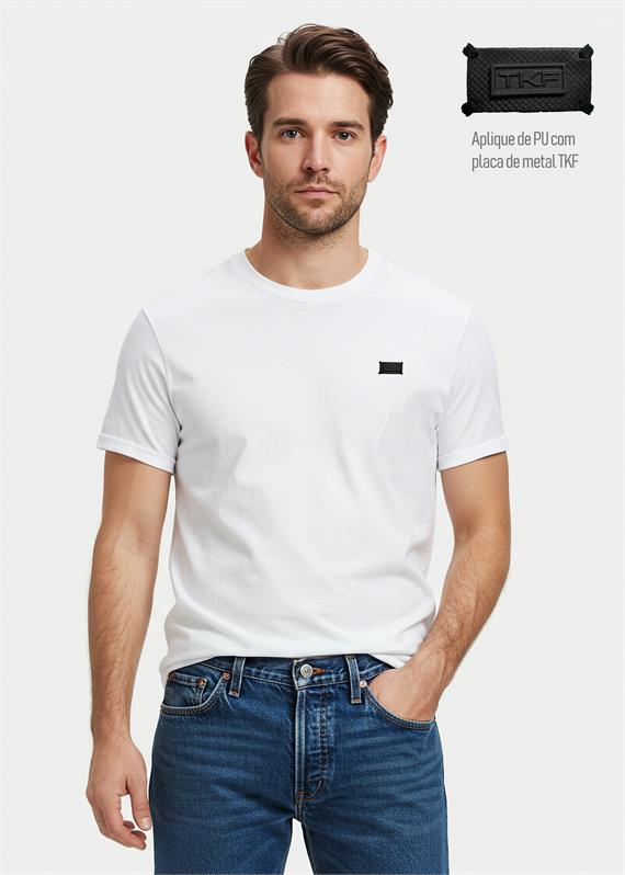 CAMISETA BASICA MASC PLAQUINHA TKF 3530