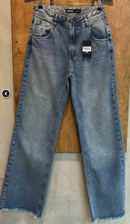 CALÇA WIDE LEG DIRTY BARRA A FIO 6975