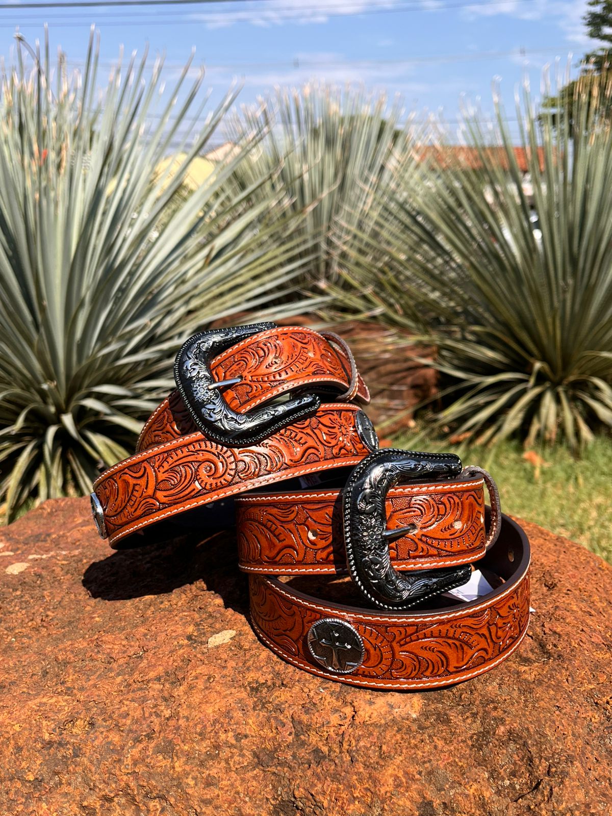 CINTO ADULTO BORDADO APLIQUE CRUZ PY-6735