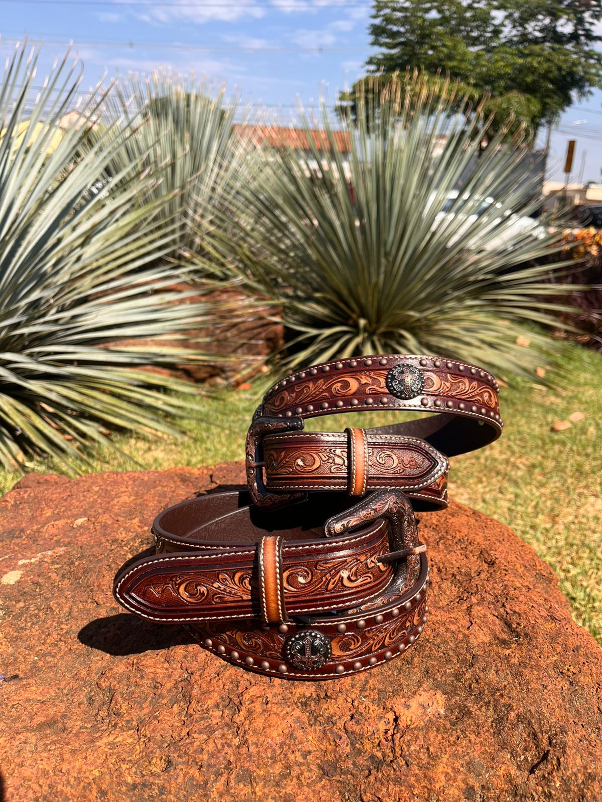 CINTO ADULTO APLIQUE CRUZ/CRAVINHO PY-6744