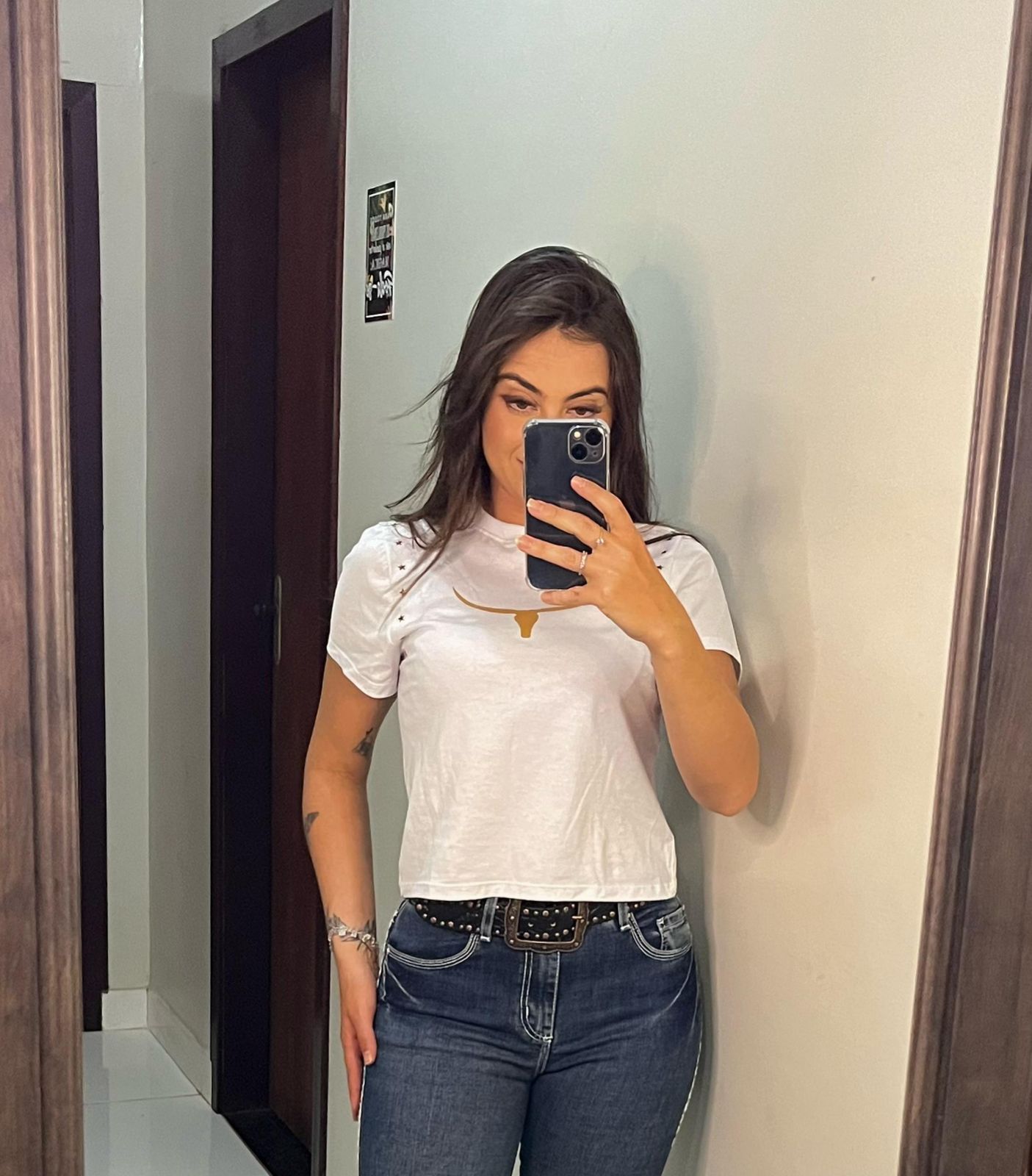 CROP004 CROPPED PREMIO ESTRELA BRANCO SILK LONGHORN DORADO