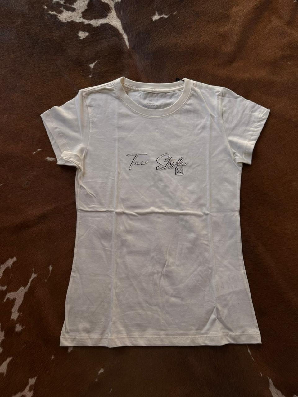 CAMISETA CUSTOM BORDADO 50834 - 0047-OFF WHITE