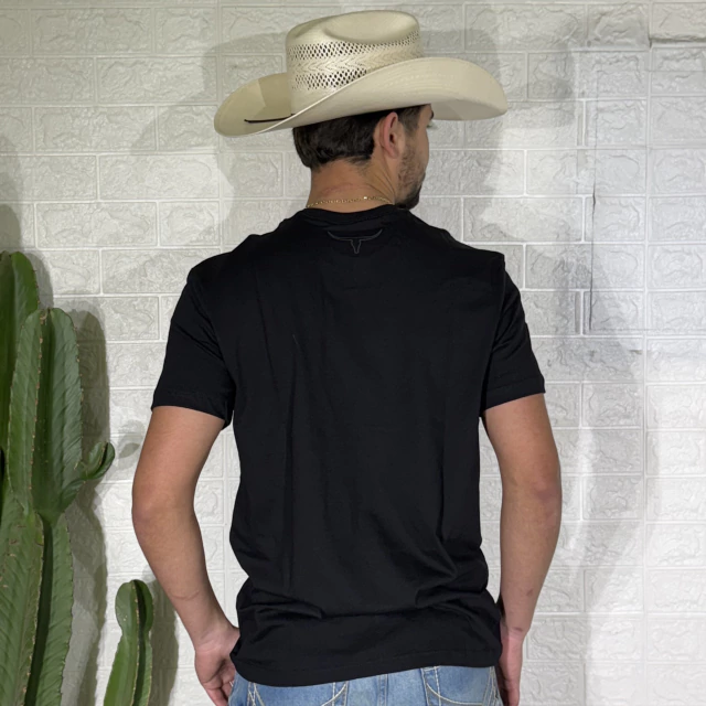 MC852 CAMISETA ET PRETO SILK LONGHORN CINZA - Imagem 2