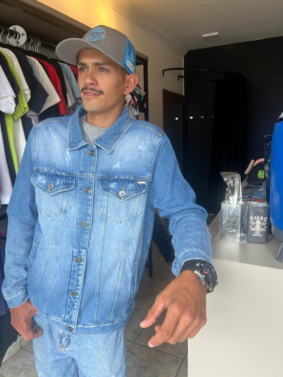 JAQUETA CUSTOM ESTAMPADA 7246 - 0027-JEANS