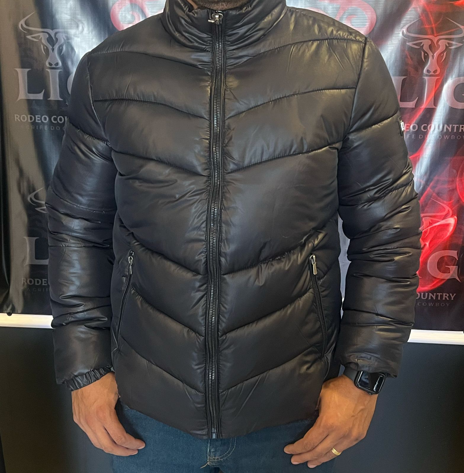 JAQUETA CUSTOM PUFFER 7318 - 0002-PRETO