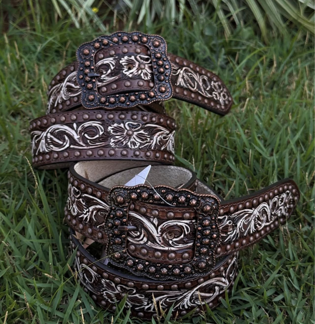 CINTO REF. 414 FIVELA QUADRADA MARROM