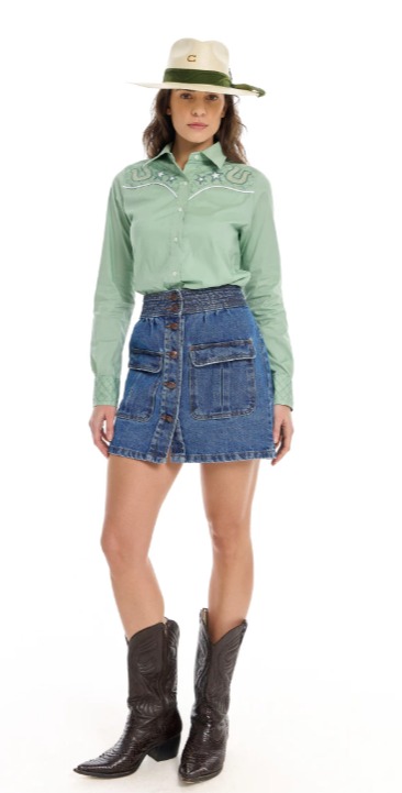 CML30 - CAMISA FEMININA BORDADA - Imagem 2