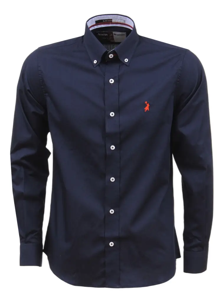 CAMISA M/L AUSTIN WESTERN MARINHO