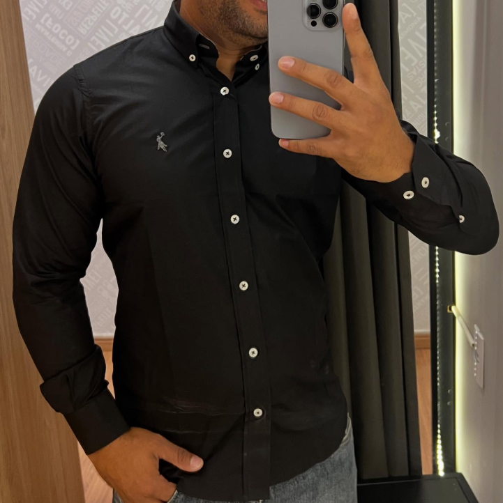 CAMISA M/L AUSTIN WESTERN PRETO MLAP