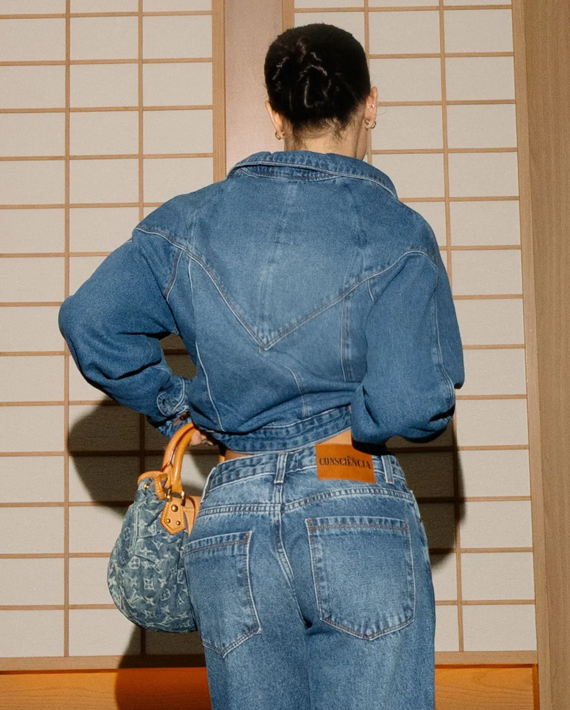 JAQUETA JEANS FEM OVER COM ZIPER 25365 - Imagem 2