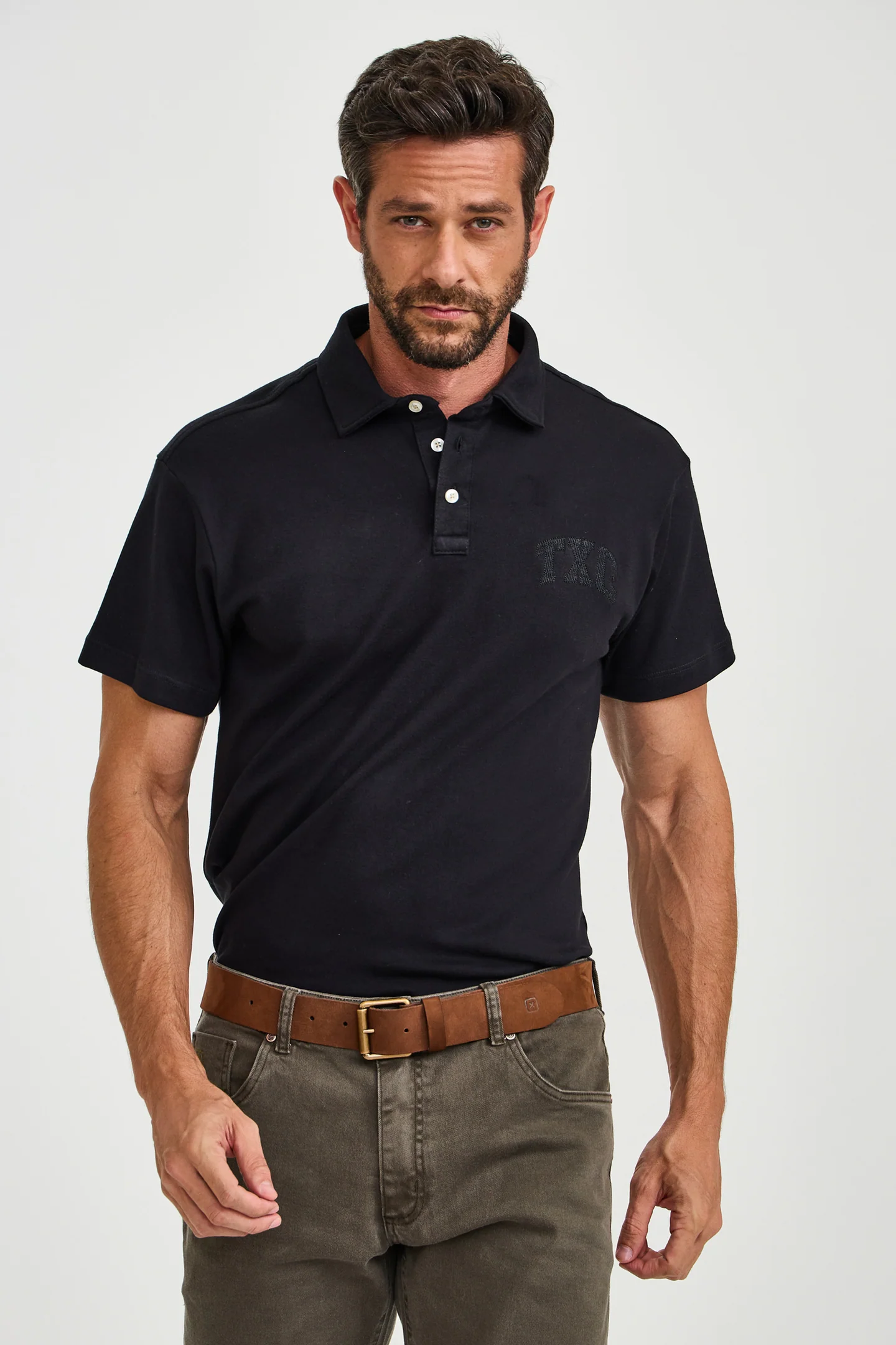 POLO SUEDINE REGULAR 69153 PRETO TXC